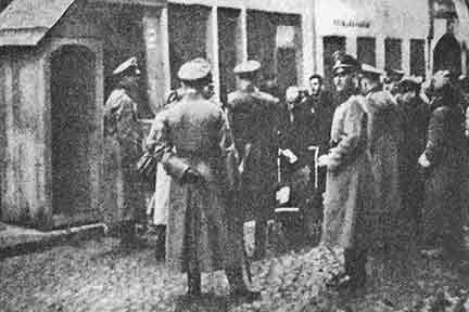 Gestapo at the Vilna Ghetto's Main Gate